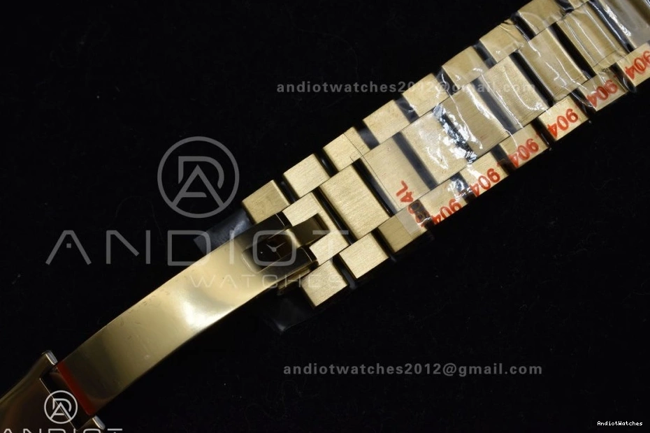 GMF 904L Diamond A3255 Gain YG 723 DayDate President On Weight GoAnywhere Markers Gold Dial Steel 40 V Bracelet 1021